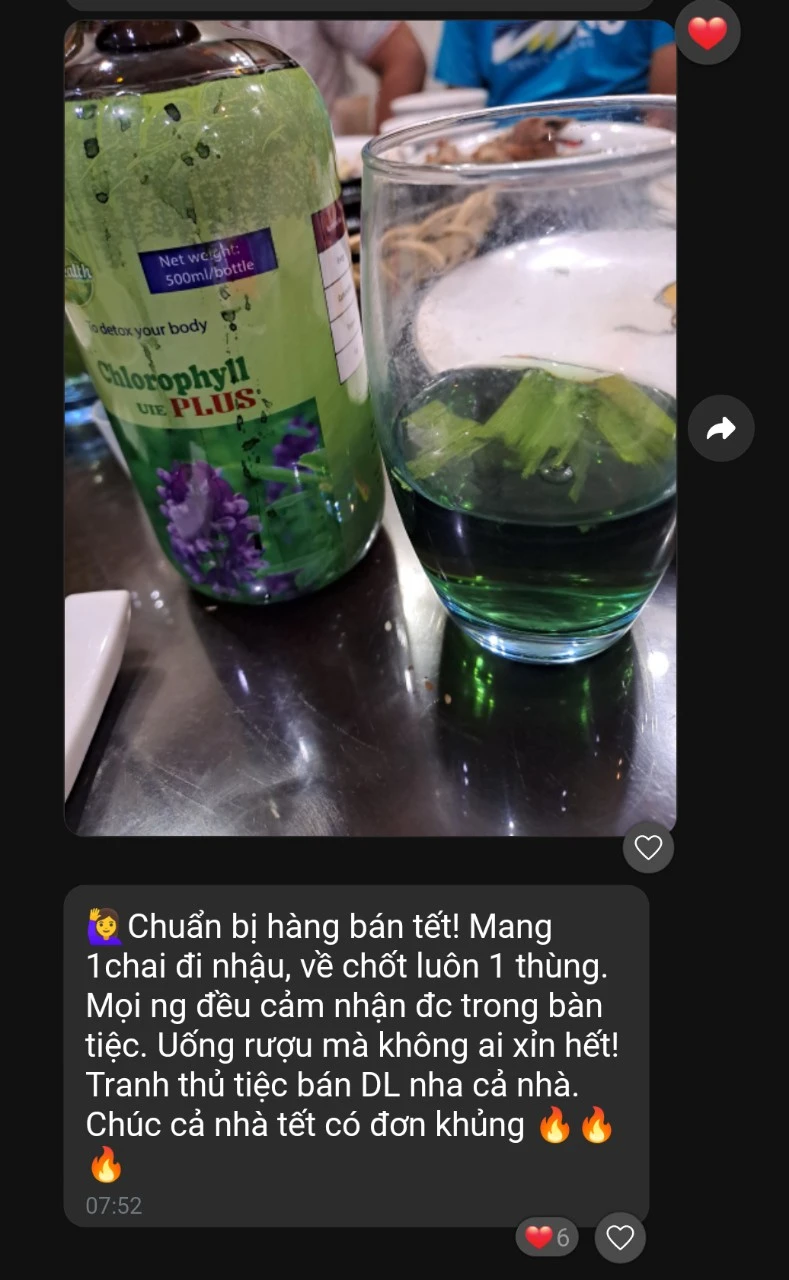 Hỏi đáp, đánh giá Diệp lục TH Health (Chlorophyll UIE PLUS) có tốt không? 16 Feedback diệp lục TH Health cho người uống bia rượu