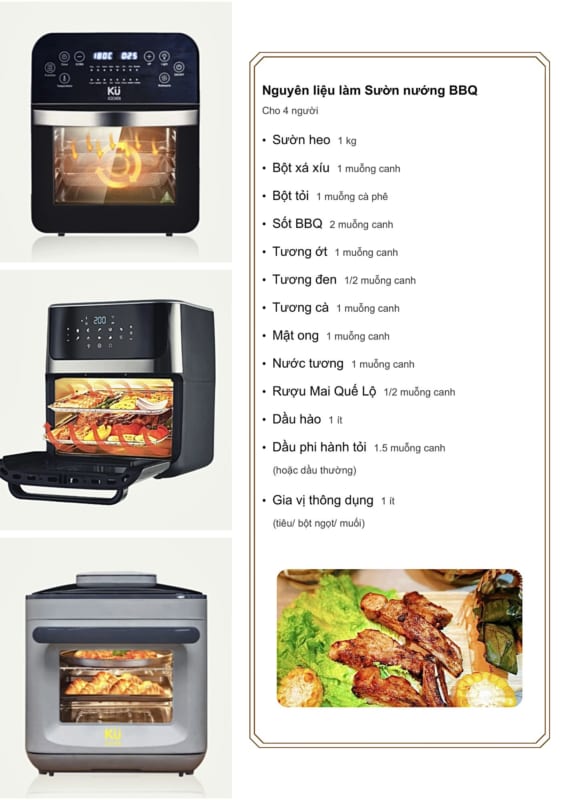 cong thuc lam suon nuong bbq cung noi chien khong dau kuchen 2082 - Tổng Kho MLM | Amway | Herbalife | Unicity | Droppii Biz