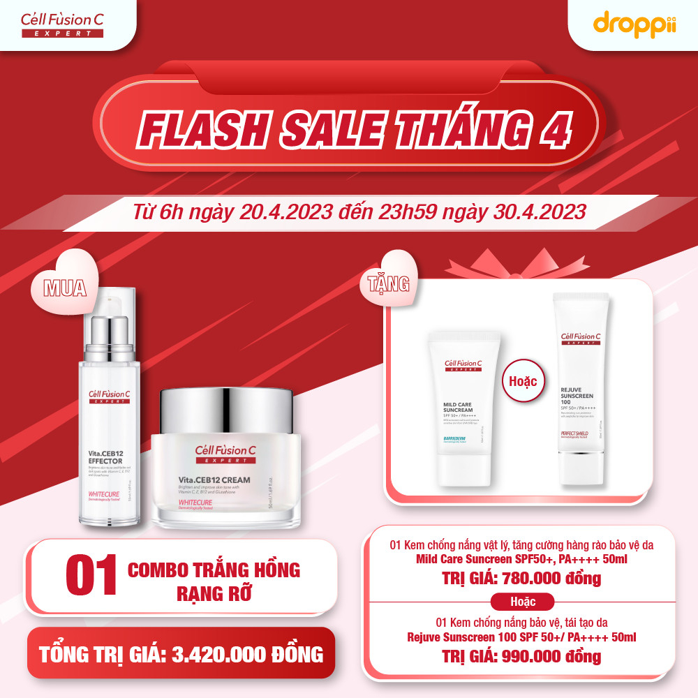 Chương trình khuyến mãi tháng 6 từ PDP Success Together 7 Combo trắng hồng rạng rỡ Cell Fusion C ưu đãi tháng 4/2023