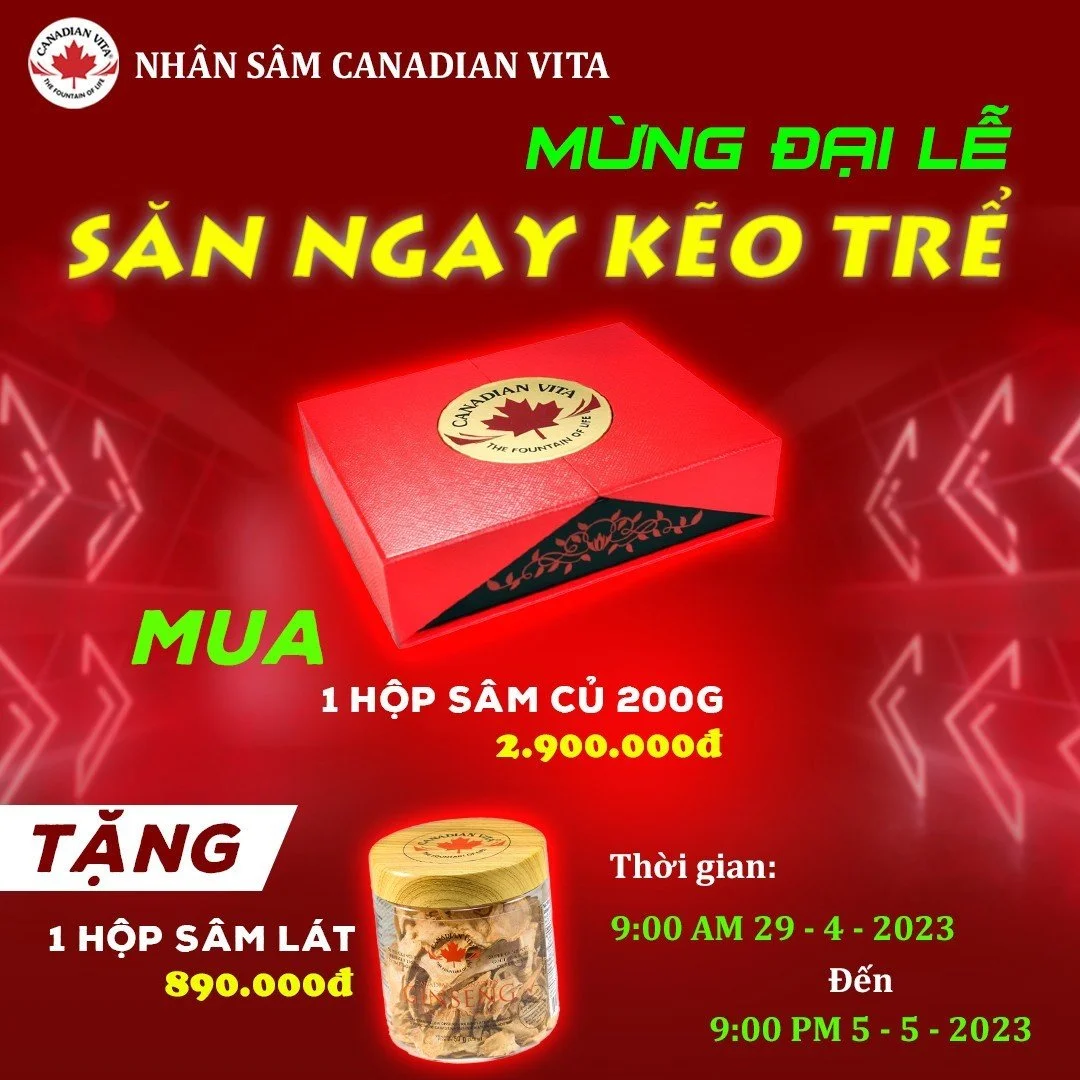 Khuyến mãi Canadian Vita đến 21h ngày 5/5/2023 3 Khuyến mãi Canadian Vita đến 21h ngày 5.5.2023 - Droppii