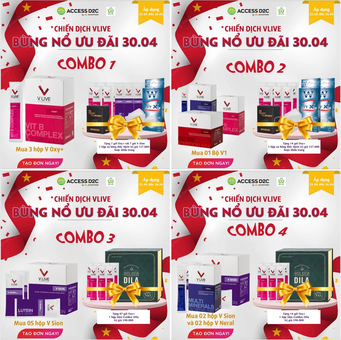 Khuyến mãi Vlive chào mừng 30.4-1.5 - Droppii
