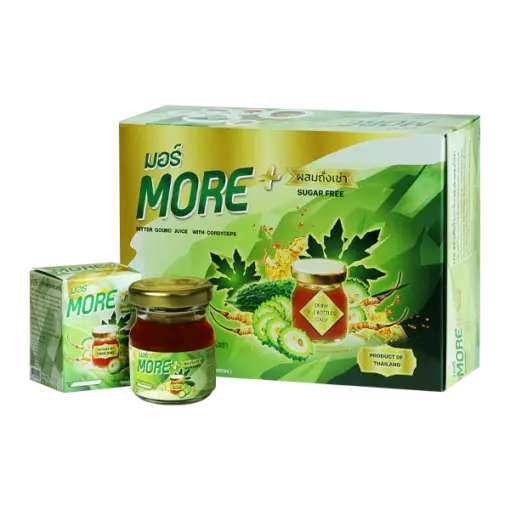Nước uống Khổ qua rừng và Đông trùng hạ thảo MORE 12 lọ chính hãng giá rẻ - Balas - Droppii