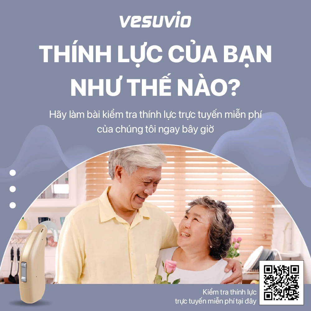 Máy trợ thính cho người già giá bao nhiêu? Loại nào tốt? Mua ở đâu uy tín? 5 Quết mã trong hình để làm kiểm tra thính lực miễn phí - Vesuvio