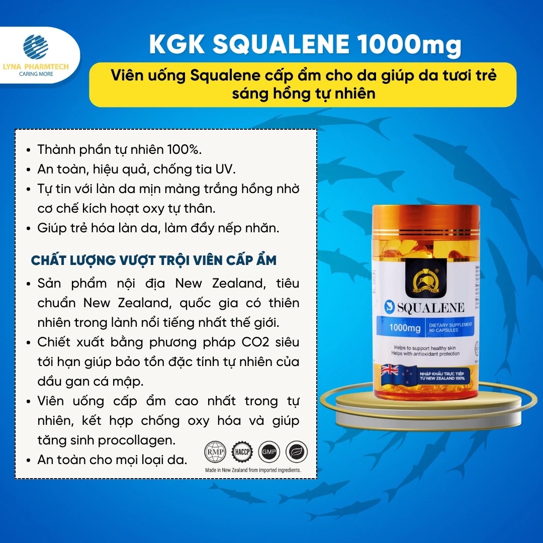 Về công ty Lyna Pharmtech - Công ty All Green Limited - Kiwi Golden Kiwi 28 KGK Squalene 1000mg - Viên uống cấp ẩm cho da giúp da tươi trẻ sáng hồng tự nhiên - Lyna Pharmtech