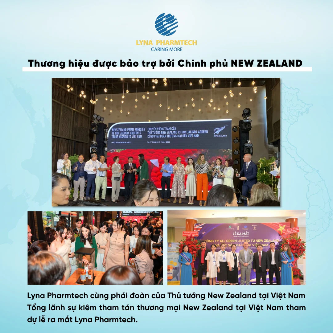 Về công ty Lyna Pharmtech - Công ty All Green Limited - Kiwi Golden Kiwi 19 Lyna Pharmtech - Thương hiệu được bảo trợ bởi Chính phủ New Zealand